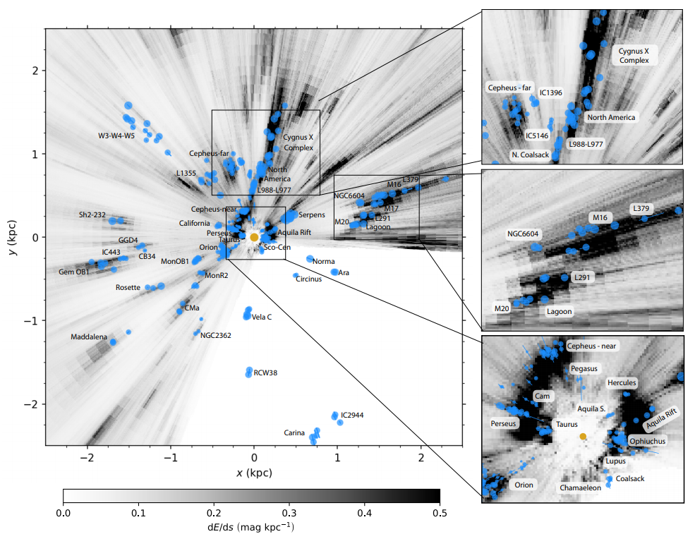 2-D map of local dust